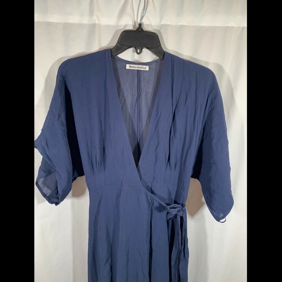 NEW Reformation Winslow Wrap Maxi Dress Gown Small - Picture 3 of 8
